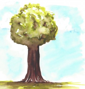 arbre version aquarelle