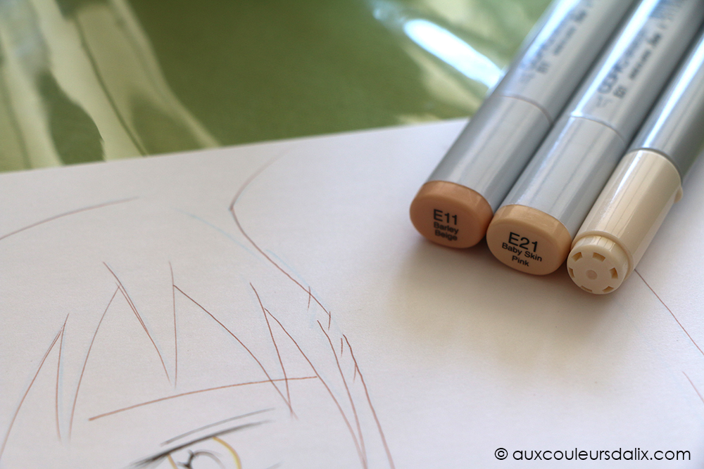 tutoriel chair copic ciel