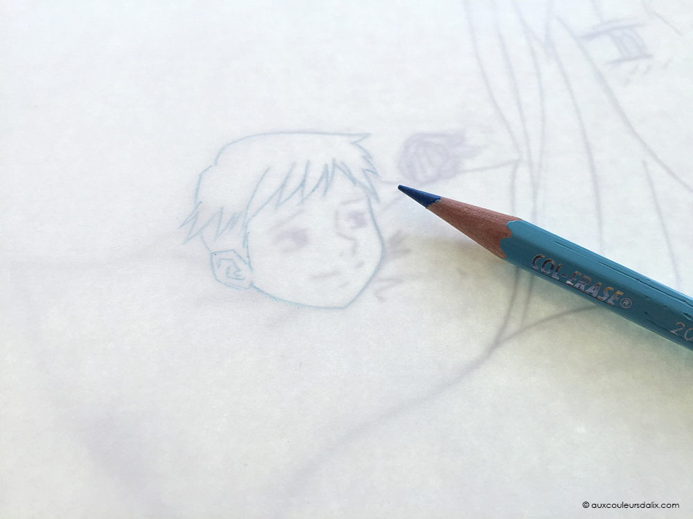 tutoriel crayon bleu copic ciel