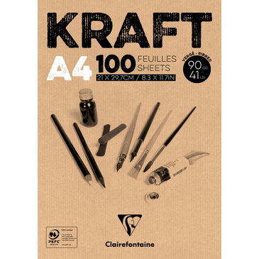 Kraft Clairefontaine en bloc de papier