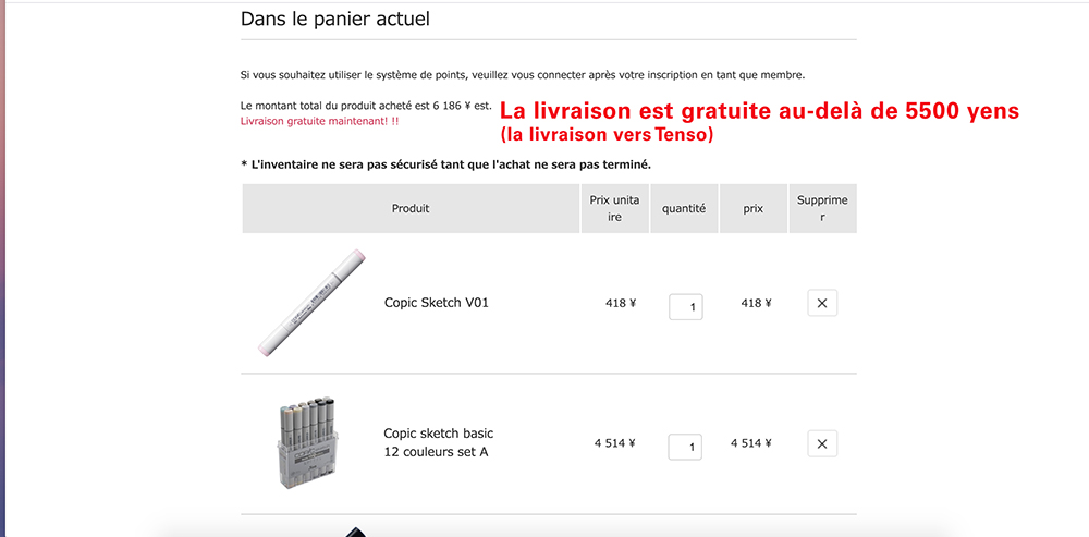 Arrivée sur panier chez Tools